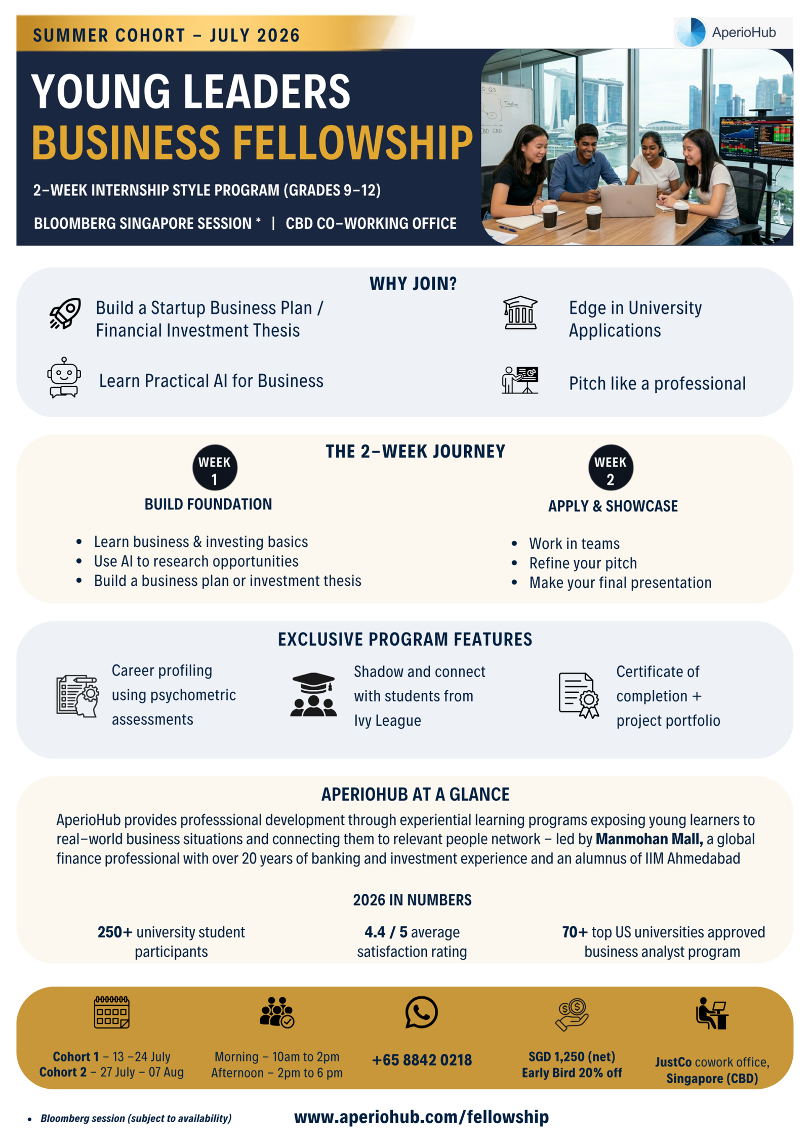 Young Leaders Business Fellowship — July 2026 flyer